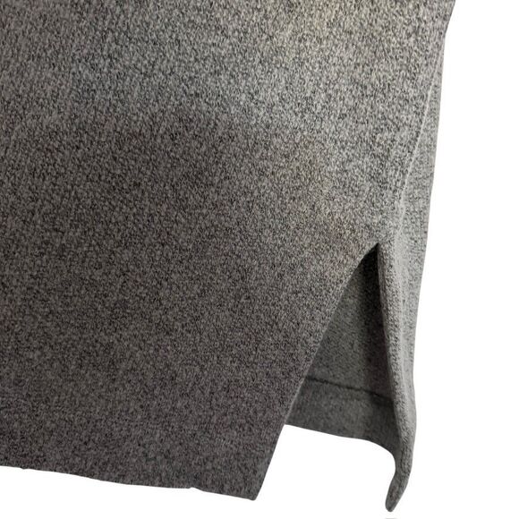 LOFT Women L Sleeveless Tunic Sweater Ribbed Neckline Oversized Fit Side Slit - Picture 2 of 7